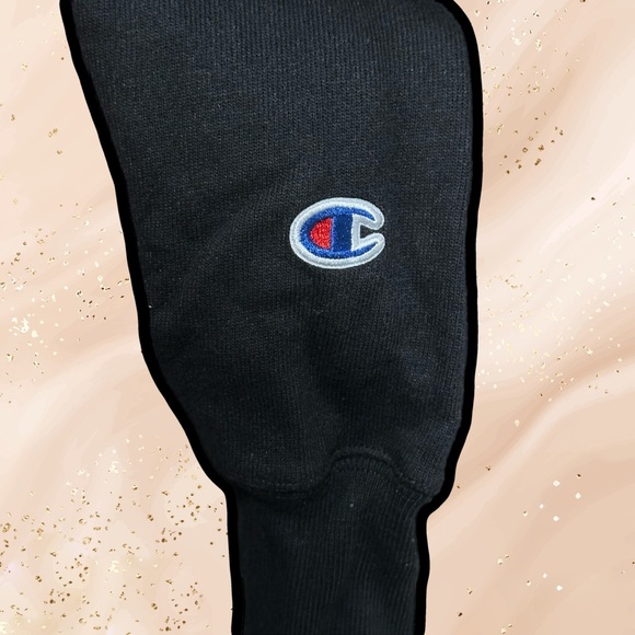 🌈 Cool Champion Black Logo Hoodie NWT - Picture 3 of 6
